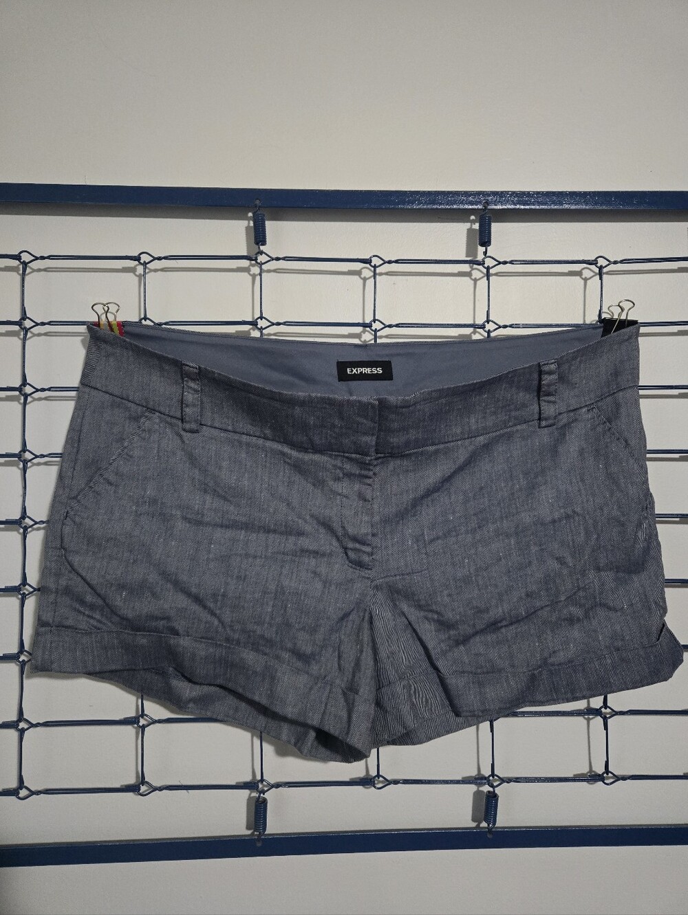 Express Chambray Light Blue Women’s Dress Shorts